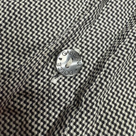 Dolce & Gabbana Gold Dress Shirt Slim Fit Textured Italy 39 15 1/2 Medium - Picture 5 of 8